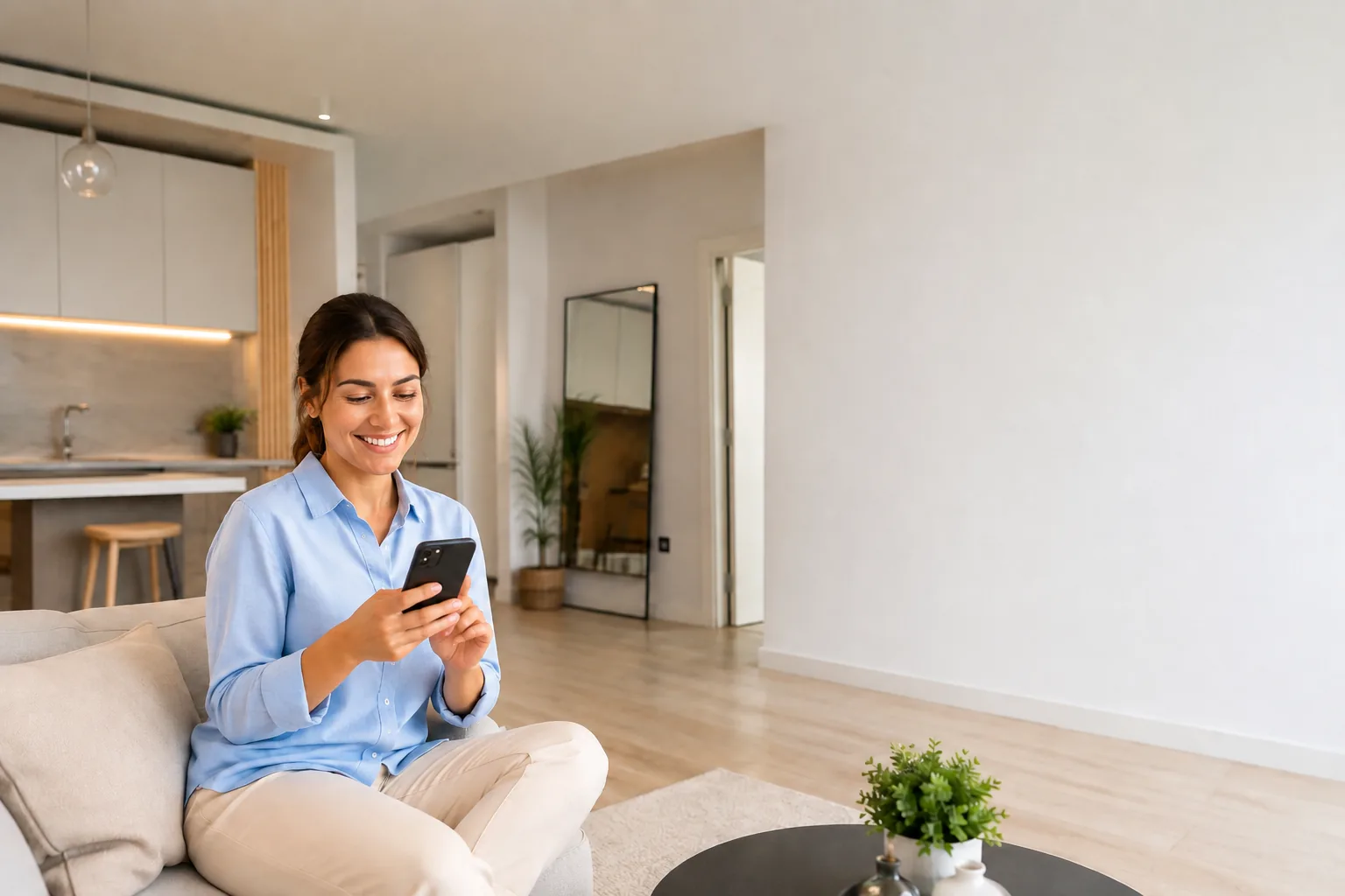 Temizlik hizmeti için telefonla iletişim kuran müşteri